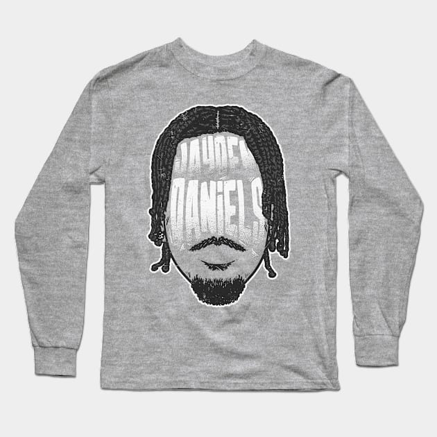 Jayden Daniels Washington Player Silhouette Long Sleeve T-Shirt by artbygonzalez